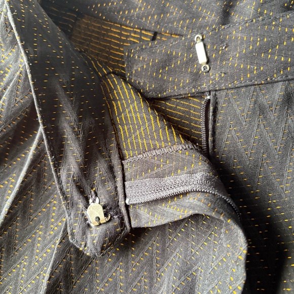 Wide leg balloon pant size Large woven rayon tapered carrot Japan oversize - Picture 7 of 13